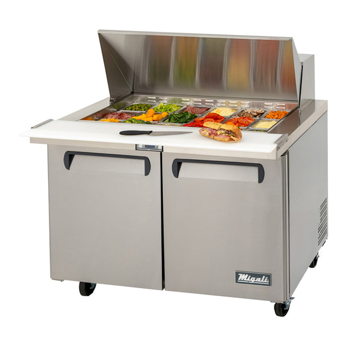 Migali Competitor Series® 48” Wide Refrigerated Counter/Big Top Sandwich Prep Table  C-SP48-18BT-HC