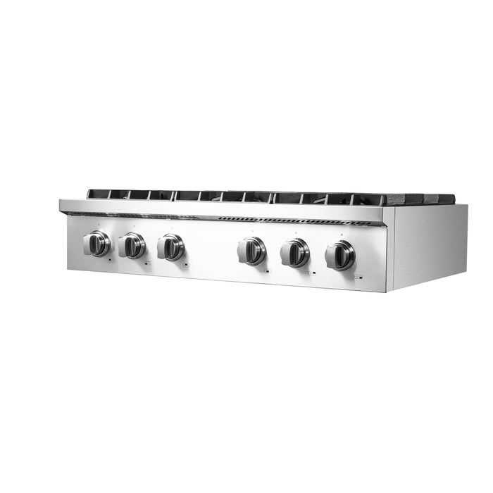 Forno Lseo 36"  Gas Rangetop, 6 Burners, Griddle FCTGS5737-36