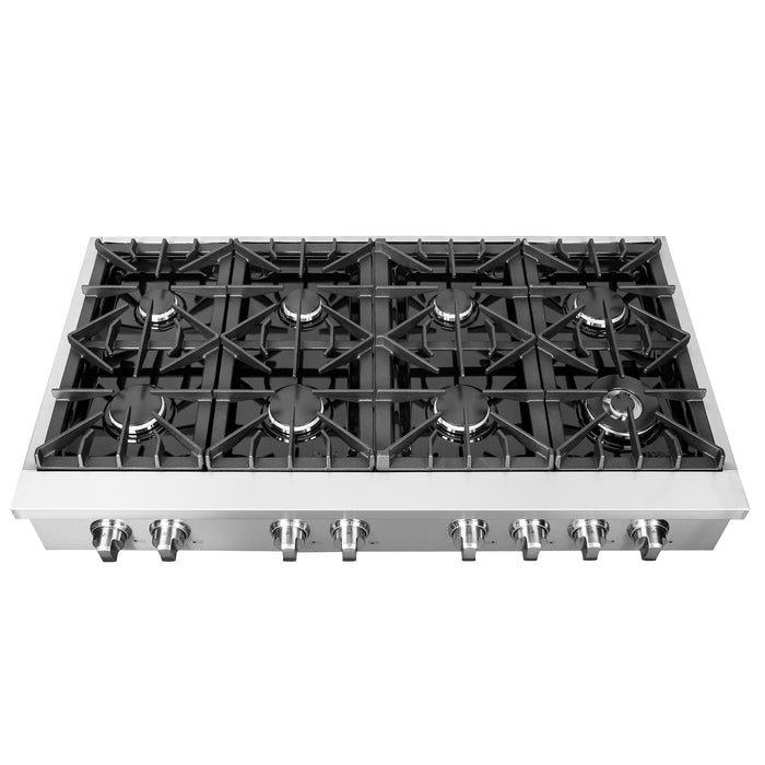 Forno Lseo 48"  Gas Rangetop, 8 Burners, Griddle FCTGS5737-48