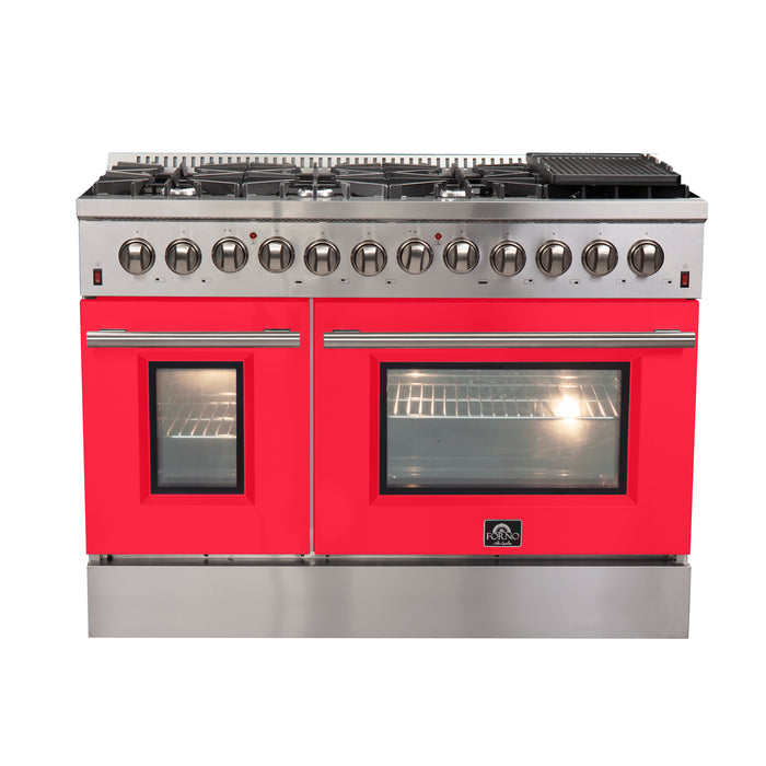 Forno Maniago - 48" Gold Freestanding Dual Fuel Range FFSGS6156-48