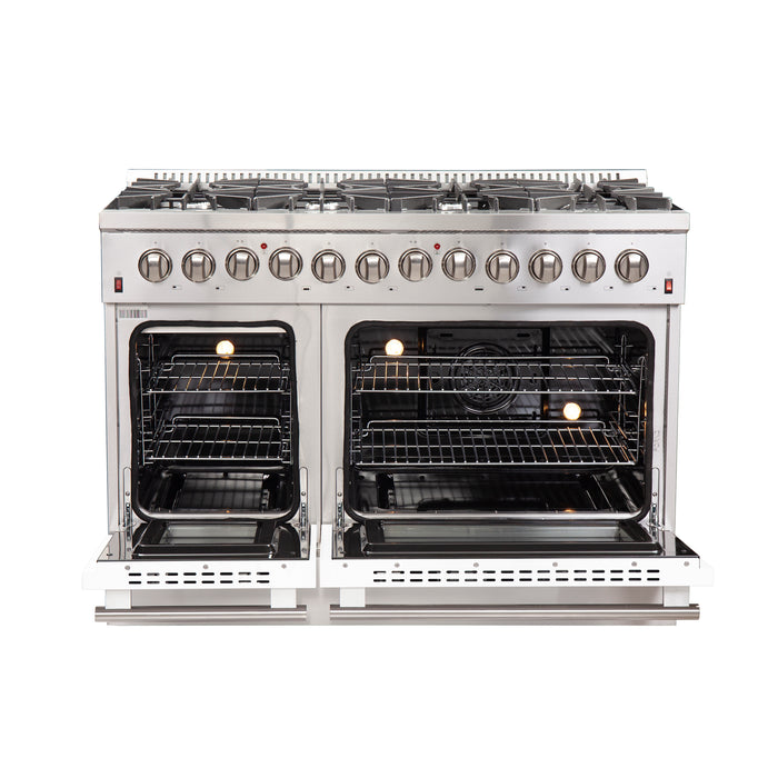 Forno Maniago - 48" Gold Freestanding Dual Fuel Range FFSGS6156-48