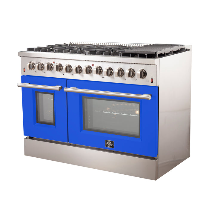 Forno Maniago - 48" Gold Freestanding Dual Fuel Range FFSGS6156-48