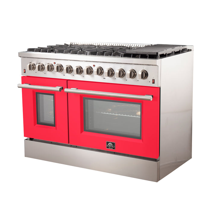 Forno Maniago - 48" Gold Freestanding Dual Fuel Range FFSGS6156-48