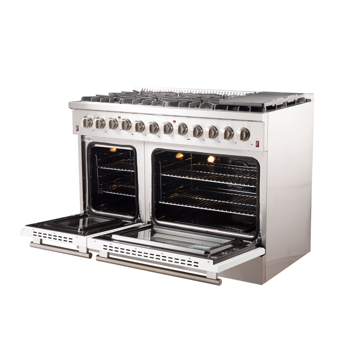 Forno Maniago - 48" Gold Freestanding Dual Fuel Range FFSGS6156-48