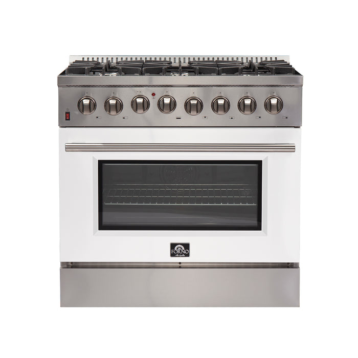 Forno Maniago - 36" Gold Freestanding Dual Fuel Range FFSGS6156-36