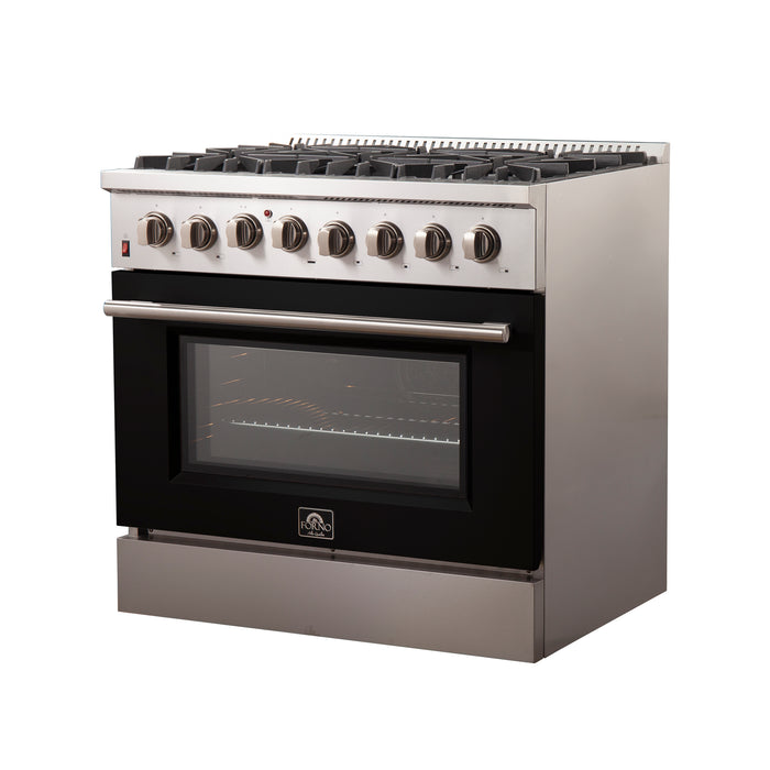 Forno Maniago - 36" Gold Freestanding Dual Fuel Range FFSGS6156-36