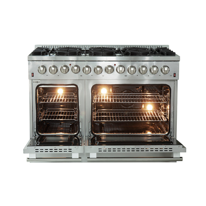 Forno Maniago - 48" Gold Freestanding Dual Fuel Range FFSGS6156-48