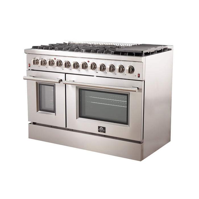 Forno Maniago - 48" Gold Freestanding Dual Fuel Range FFSGS6156-48