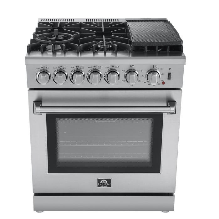 Forno Livorno 30" Gas Range, 4 Burners FFSGS6228-30S