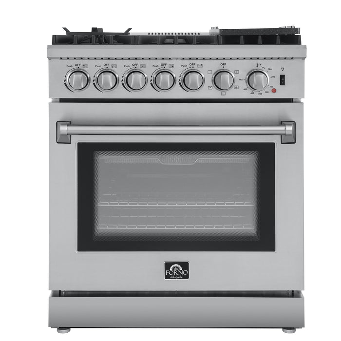 Forno Livorno 30" Gas Range, 4 Burners FFSGS6228-30S