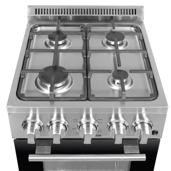 FORNO Chioano 20" Pro-style Gas Range, 4 Burners FFSGS6265-20