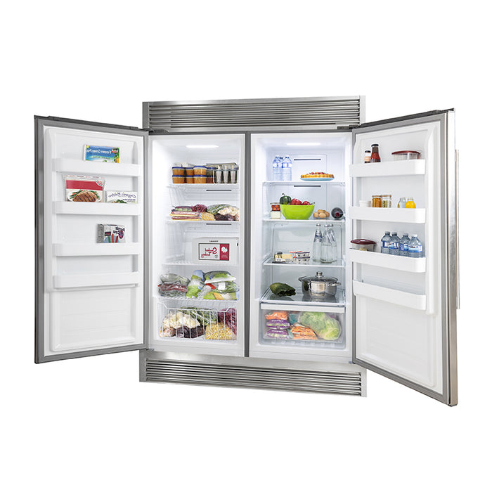 Forno 60″ Rizzuto Pro-Style Dual Combination Refrig/Freezer with Stainless Trim Kit - Built-in Look FFFFD1933-60S